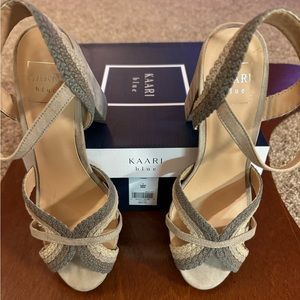 KAARI Blue two tone sandals Size 7